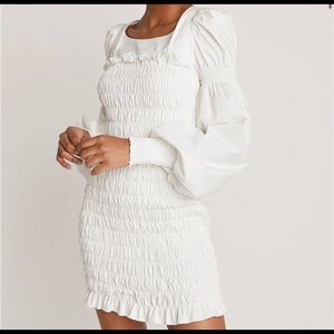 Choosy | Long sleeve white slim fit dress